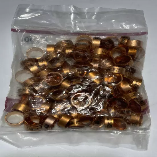 Bag of 100 Sioux Chief PEX Crimp Ring 1/2” Annealed Copper 649x2 USA SDR 9 PEX