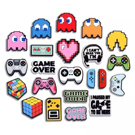 FREE SHIPPING! 22PCS Video Game Shoe Charms - Fit for Crocs, Bracelets, Party Gi