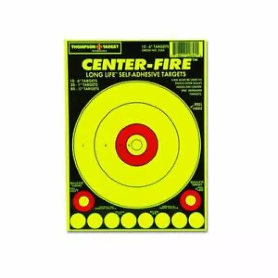 Center-Fire 6"x9" Adhesive Peel & Stick Targets