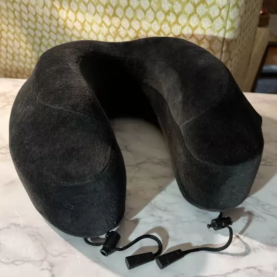 Black Cabeau Travel Neck Pillow Cozy & Soft Removable black cover