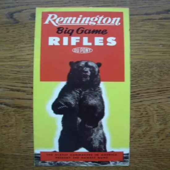 REMINGTON DUPONT PETERS BIG GAME RIFLES BROCHURE PAMPHLET CATALOG NM