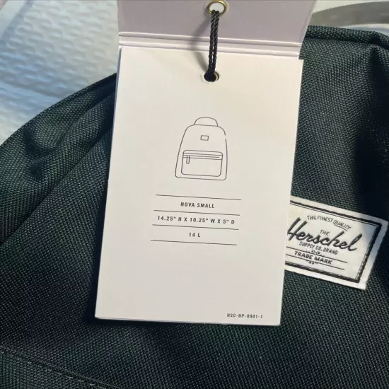 Herschel Nova Backpack Scarab Small 14.0 L New With Tag