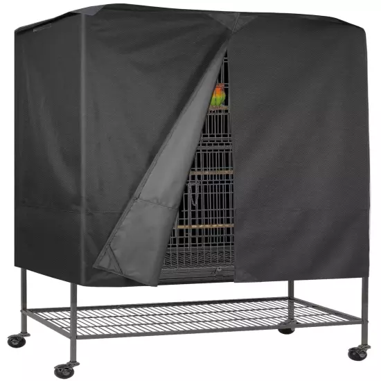 Pet Cage Cover with Removable Top Panel - Good Night Cover for Bird Critter C...