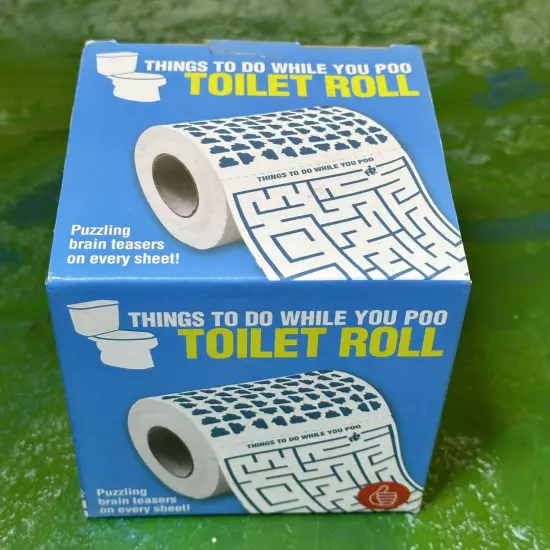 Things to do While you Poo Toilet Paper Roll Thumbs Up Novelty White Elephant