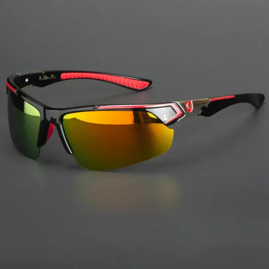 Polarized HD Sport Wrap Men Cycling Golf Ski Sunglasses Fishing Driving Glasses