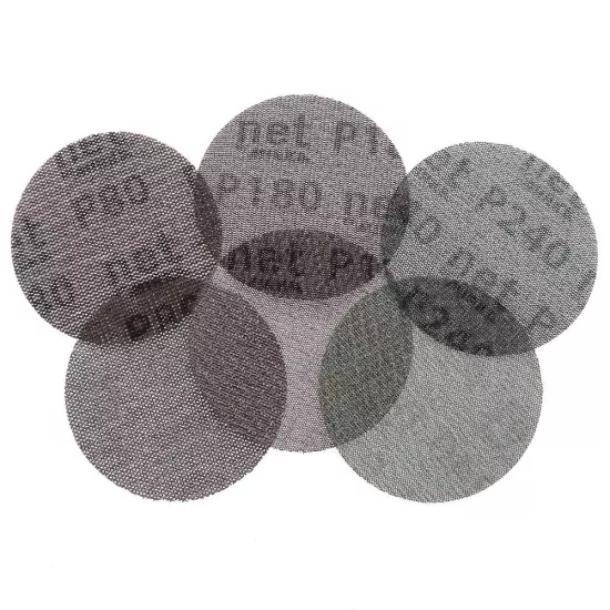 75-150mm Mesh Sanding Discs 80-240 Grit, Hook and Loop Sanding Pads Abrasive