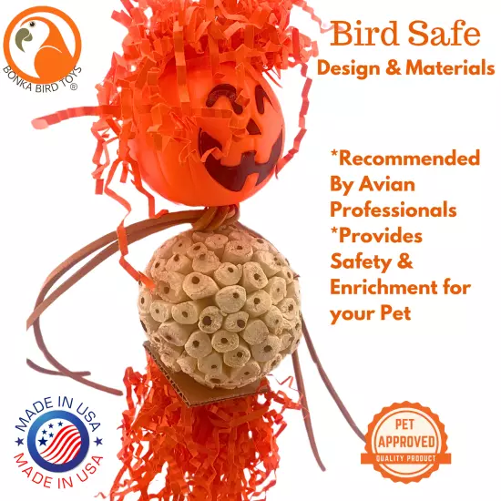 Bonka Bird Toys 2702 Halloween Pumpkin Bobblehead Jack-o-Lantern Trick or Treat