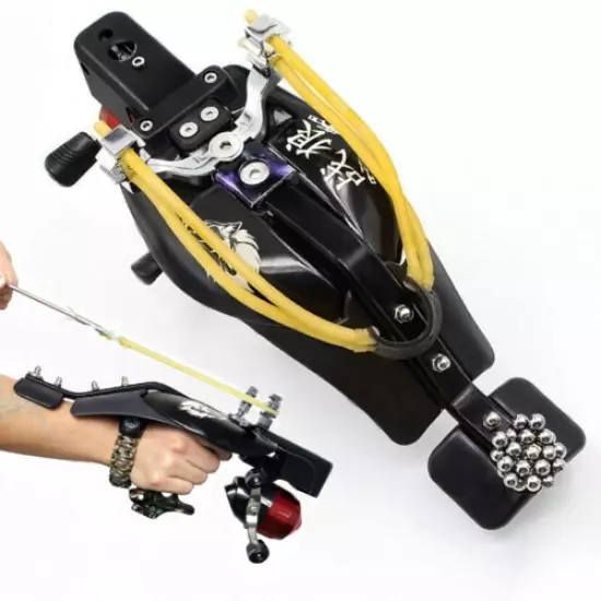 Professional Bow Fishing Slingshot Bowfishing Reel Slingbow Catapult Archery 