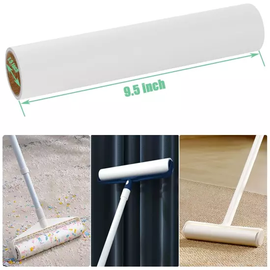 9.5 inch Lint Roller Refills Only, Fit for 9.4/9.45/9.5 inch Large Lint Rolle...