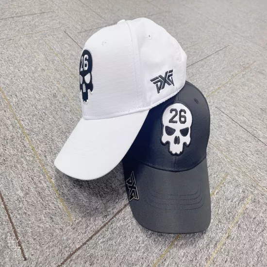 PXG Darkness Skull 26 Hat Golf Baseball Cap Black/White Adjustable US Shipping