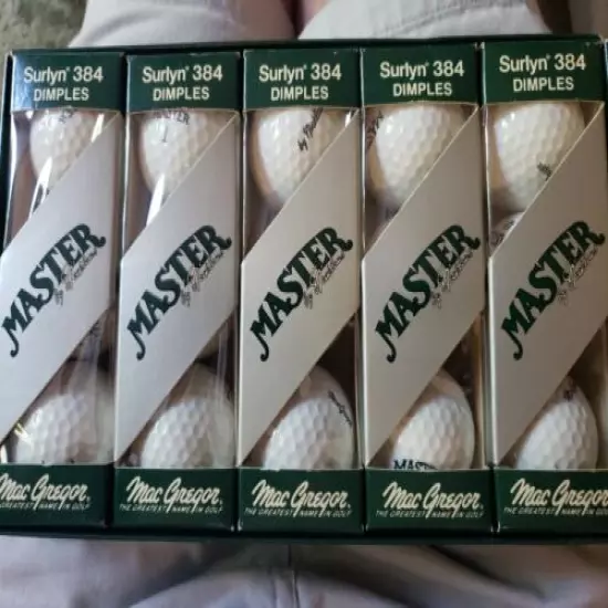 Mac Gregor Master by Nicklaus Surlyn 384 Golf Balls White - 15 Balls Vintage NEW