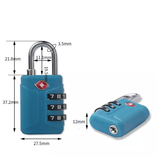 Padlock Customs Password Lock Anti-theft Suitcase Luggage Coded Lock Travel