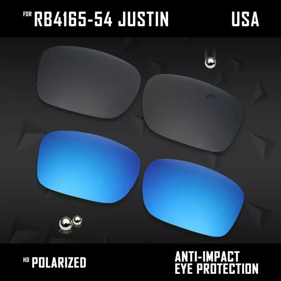 Anti Scratch Polarized Replacement Lens for-Ray Ban RB4165-54 Justin-Options