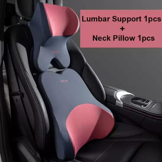 Car Lumbar Support Headrest Neck Pillow Support Universal Cushion Back Support