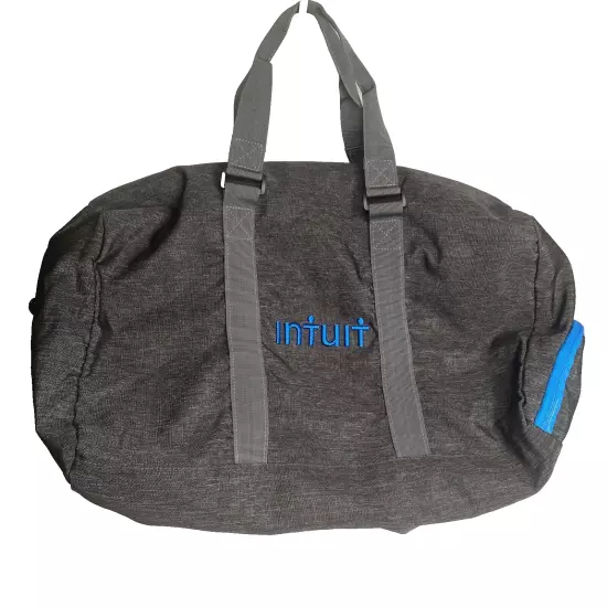 Intuit Large Travel Duffle Bag Light Grey Blue Trim, with Shoes Compartment-