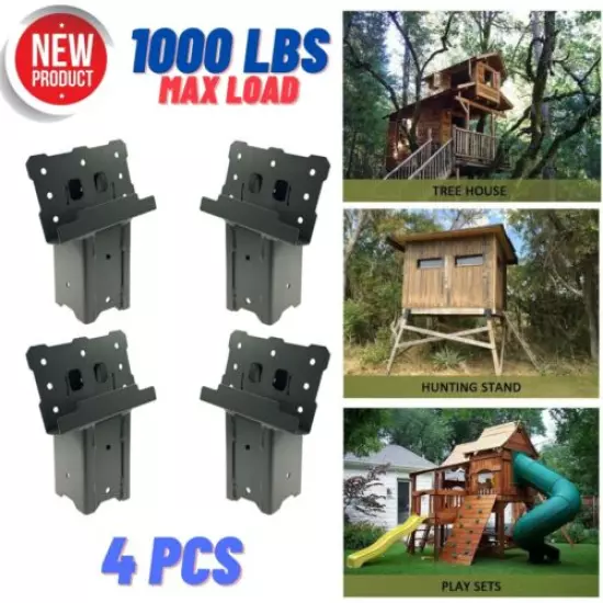 4Pcs COMPOUND ANGLE Deer Stand Hunting Blind Tower Elevator Brackets Tree House