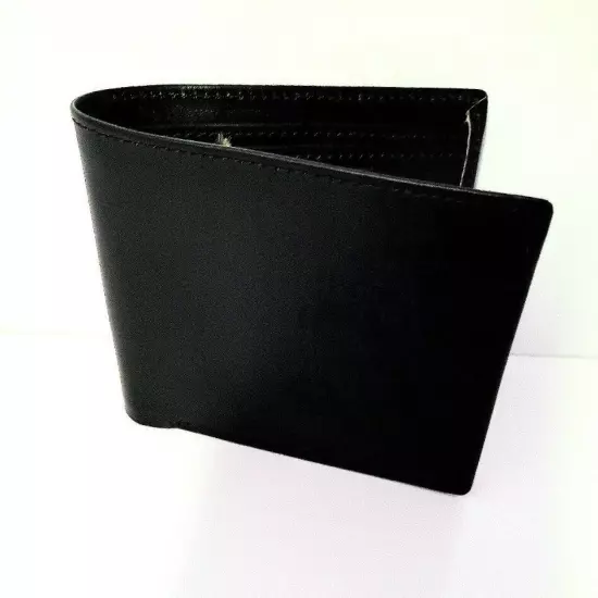 Mens RFID blocking leather bifold wallet money purse ID credit card holder