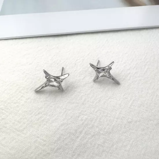 Star Stud Earrings for Men Women Streetwear Style Hip Hop Punk Unisex Earrings