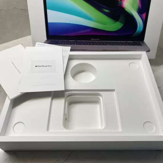 Apple MacBook Pro A2338 White Cardboard Empty Storage Box & Manual Only