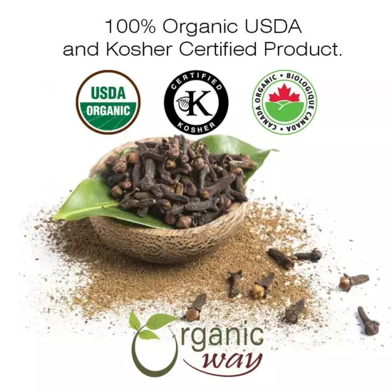 Organic Way Cloves Powder - Aromatic Spice | Organic, Kosher & USDA Certified