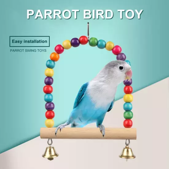 Parrot Bird Toy Cage Bird Toys Set Toy Bird Cage Parrot Accessorie s Toys O0V9