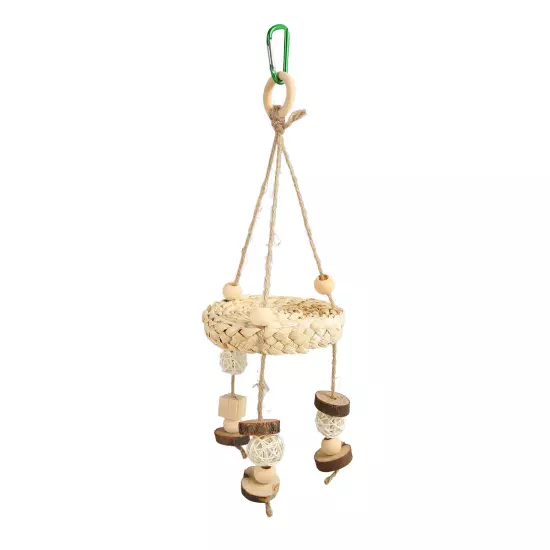 Bird Woven Swing Toy Natural Relieve Boredom Promotes Health Bird Woven Hammock