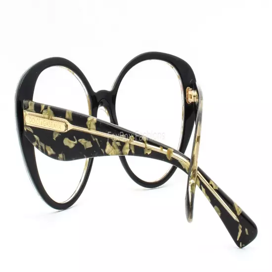 Dolce & Gabbana DG 4198 2745/8G Sunglasses Frame Black / Marble Gold Frame only