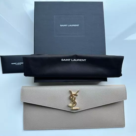 YVES SAINT LAURENT YSL Women’s Clutch Flap Medium!