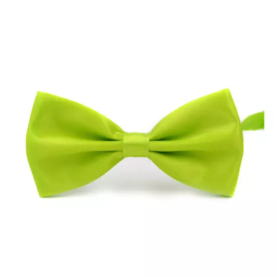 Men Bowtie Classic Wedding Party Bow Tie Solid Color Adjustable Necktie