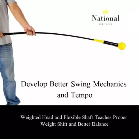 48" & 40" Golf Swing Tempo Trainers | Weighted Head Flex Whippy Club - Fast Ship