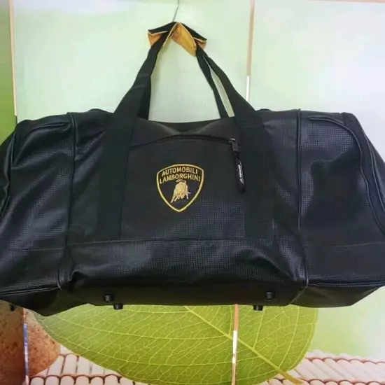 Automobili Lamborghini Black Travel Sports Gym Messinger Shoulder Logo Bag 