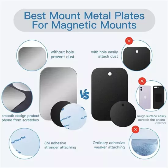 Thin Metal Plate Disk for Magnetic Car Phone Holder Iron Sheet Sticker Disk for 