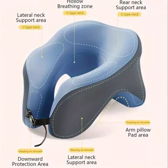 Memory Foam U-Shaped Travel Pillow Neck Support Head Rest Car Plane Soft Cushion