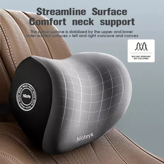 Car Neck Pillow Protective Lumbar Back Support Headrest Cushion Car Seat Pillow