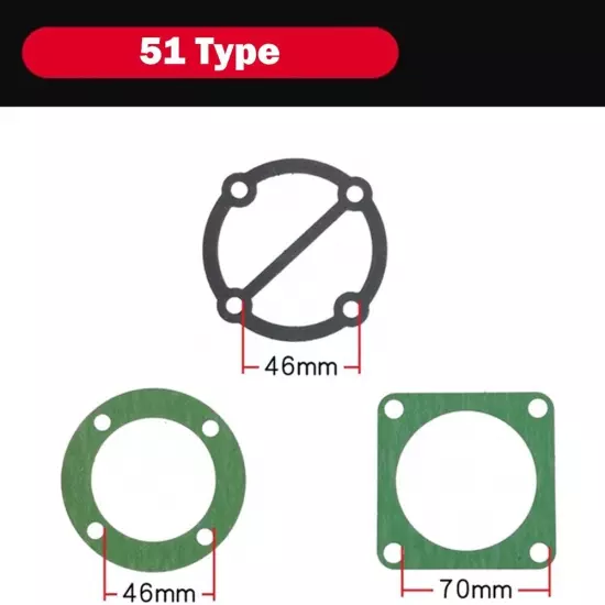 3 In 1 Air Compressor Cylinder Head Base Gaskets Washers Replacement Accessories