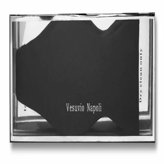 Vesuvio Napoli SELF TIE Bow Tie Solid BLACK Color Mens BowTie