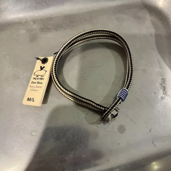 Men's Pig & Hen Navy/Sand Bracelet (M/L)