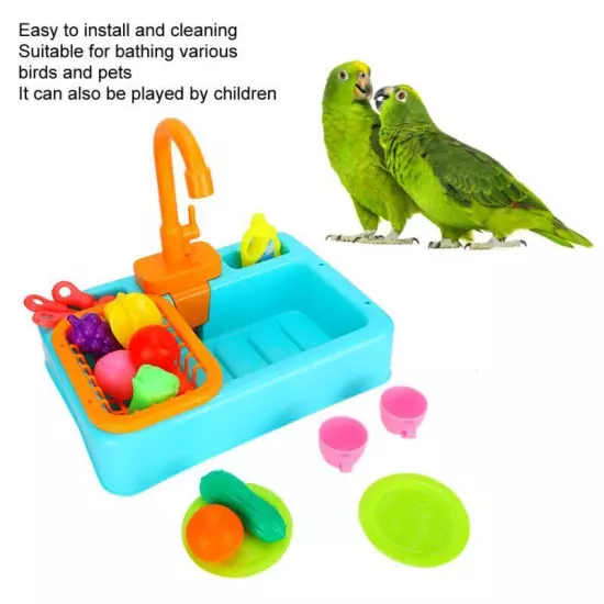 Pet Bird Bath Shower Tub Automatic Multifunctional Bathing System for Birds