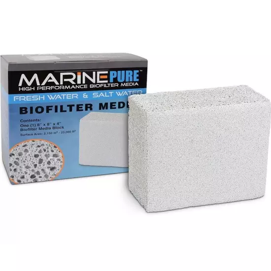 MarinePure Block 8"x8"x4" High Performance Biofilter Media Marine Pure Block