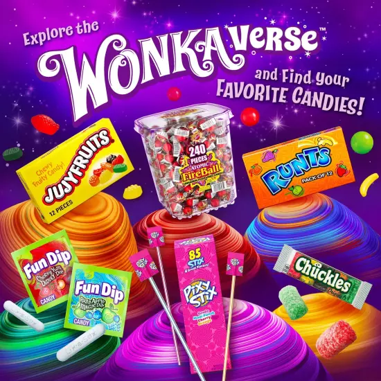 Wonka Chuckles Original Jelly Sugar-Coated Candies Fruit Flavored Candy 2 Oun...