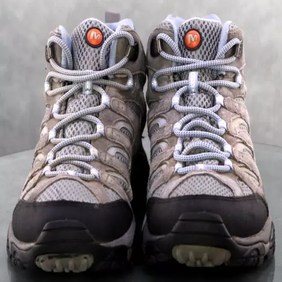 Merrell Moab Ventilator $140 Women's Waterproof Hiking Boots Size 10 Suede Gray