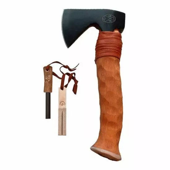 Karesuando Forest Fixed 4.25" 5CR15MoV Steel Axe Head Sculpted Beech Wood Handle