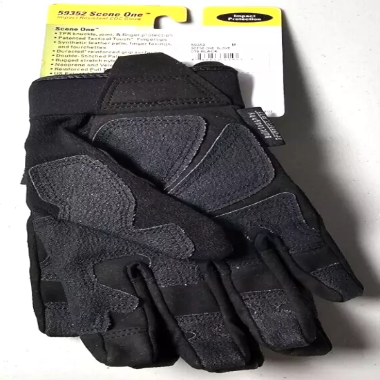 5.11 Tactical 59352 59352019M Black Scene One Gloves TPR Rubber Knuckle Medium