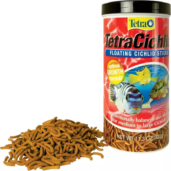 TetraCichlid Floating Cichlid Sticks 11.3 Ounces, Pond Fish Food, Nutritionally 