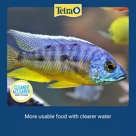 Tetra Cichlid Crisps, Nutritionally Balanced Fish Food for All Top and Mid-Water