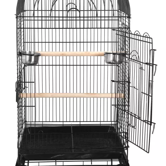 Multiple Sizes Rolling Bird Cage for Small Parrot Cockatiel Parakeet Cage Play