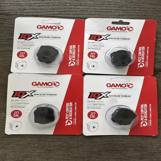 4x Gamo 10X Quick-Shot Magazine Rapid Reload Tech For .177 Caliber Air Gun