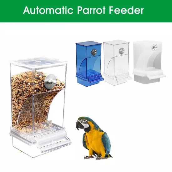 No Mess Bird Feeders Automatic Parrot Feeder Drinker Food Container P S1K7