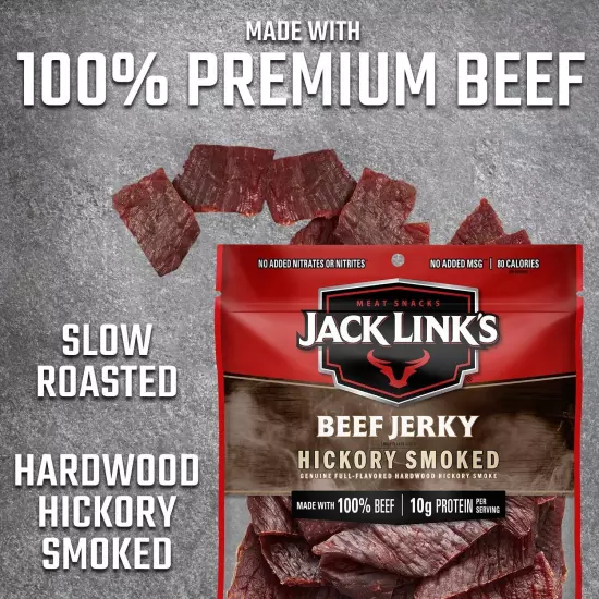 Premium 100% Beef Jerky - Hickory Smoked Flavor, 2.85 oz | Healthy Snack Choice