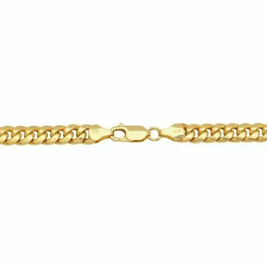 10k Yellow Gold 4.5mm-6mm Miami Cuban Link Chain Necklace Bracelet 7"-30" Hollow